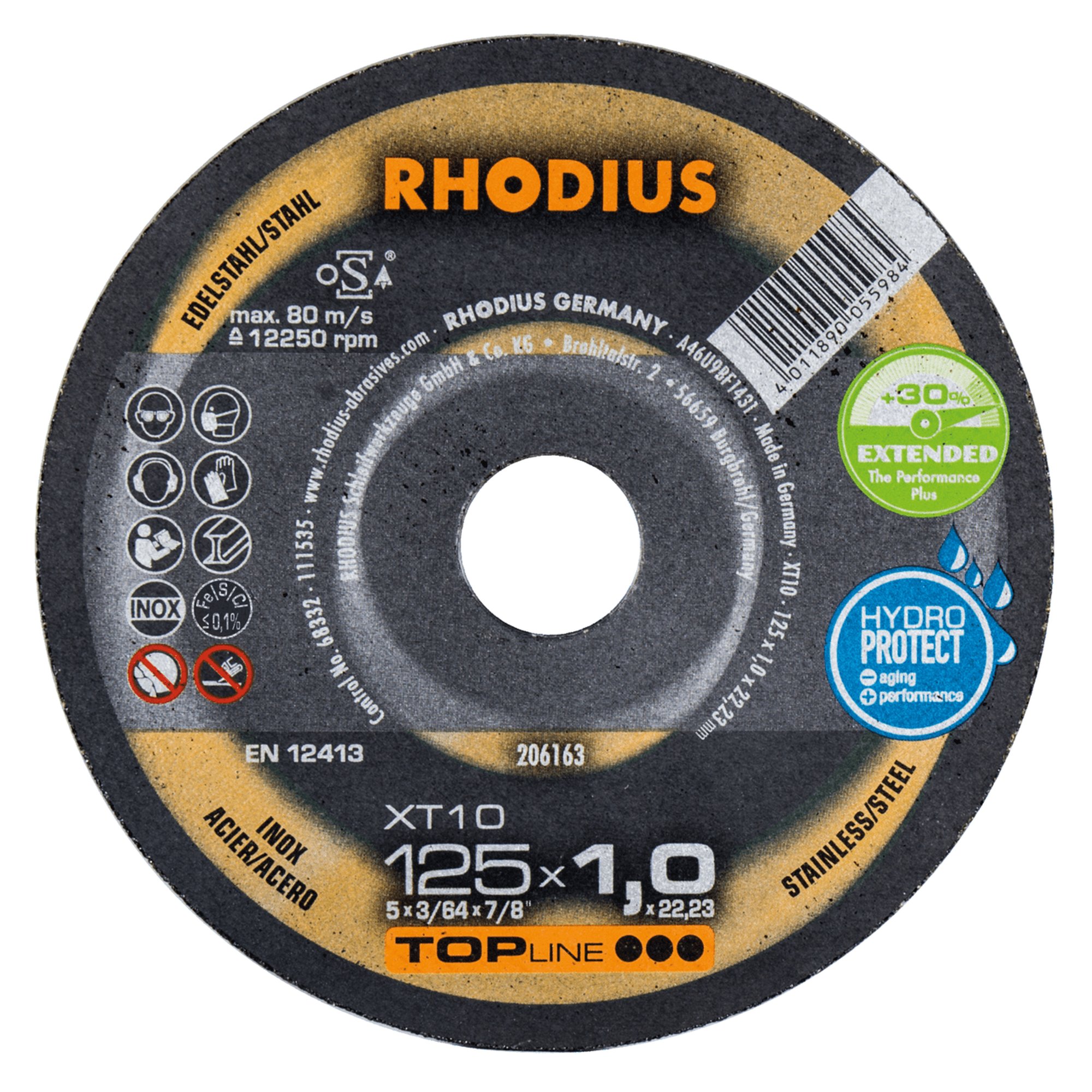 25 x RHODIUS Extradünne Trennscheibe XT10 PACK Ø 125 mm