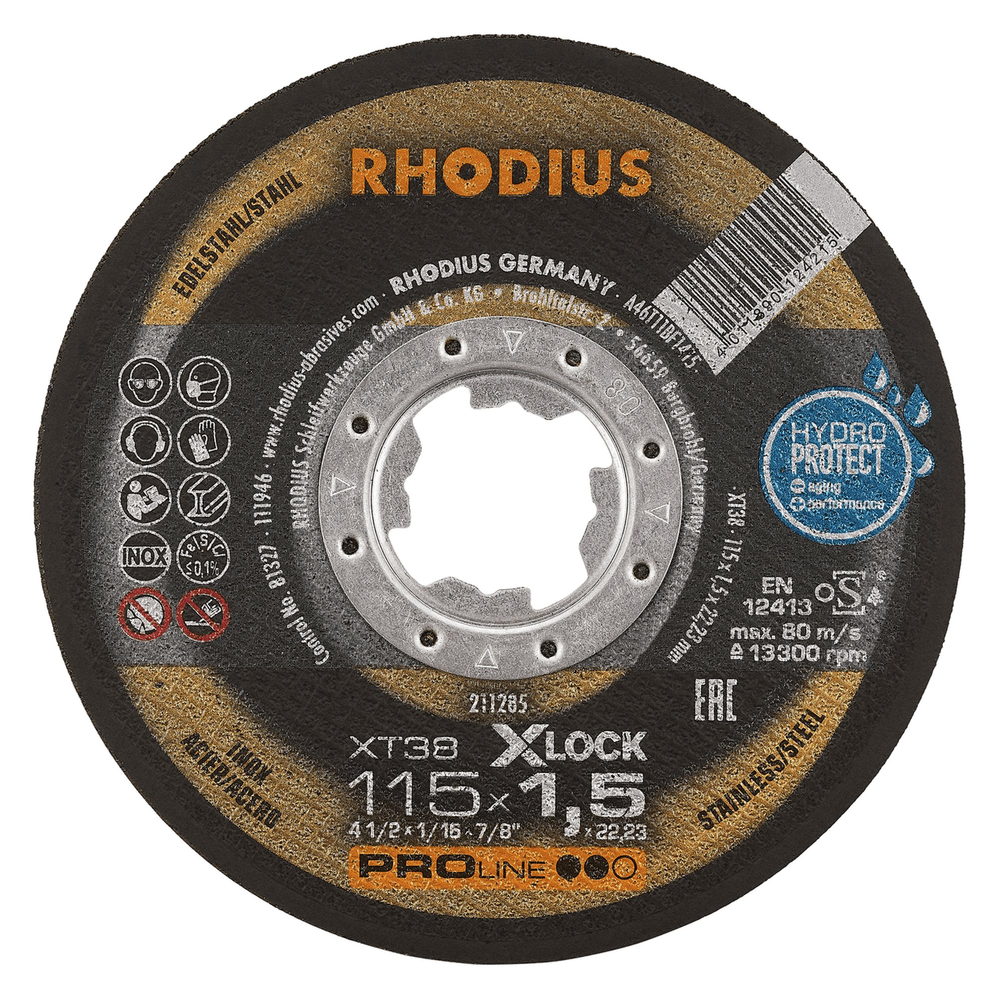 25 x RHODIUS Extradünne Trennscheibe XT38 X-LOCK Ø 115 mm