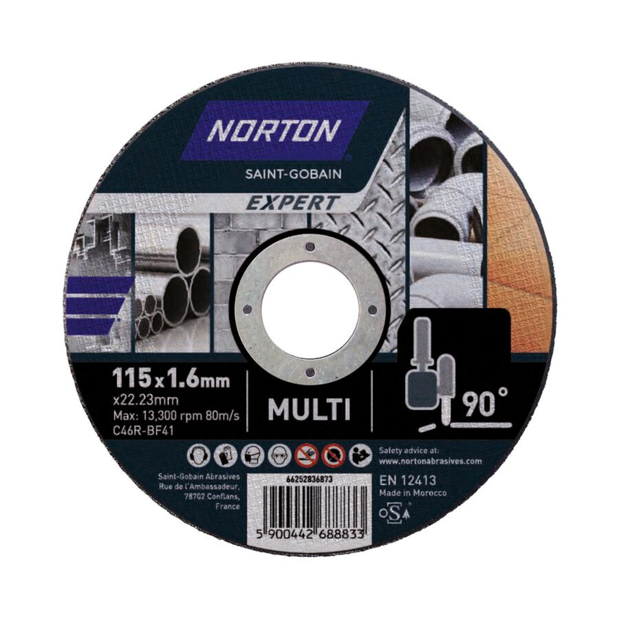 25 x Norton EXPERT Trennscheibe Ultradünn 115x1.6x22.23mm Mehrzweck