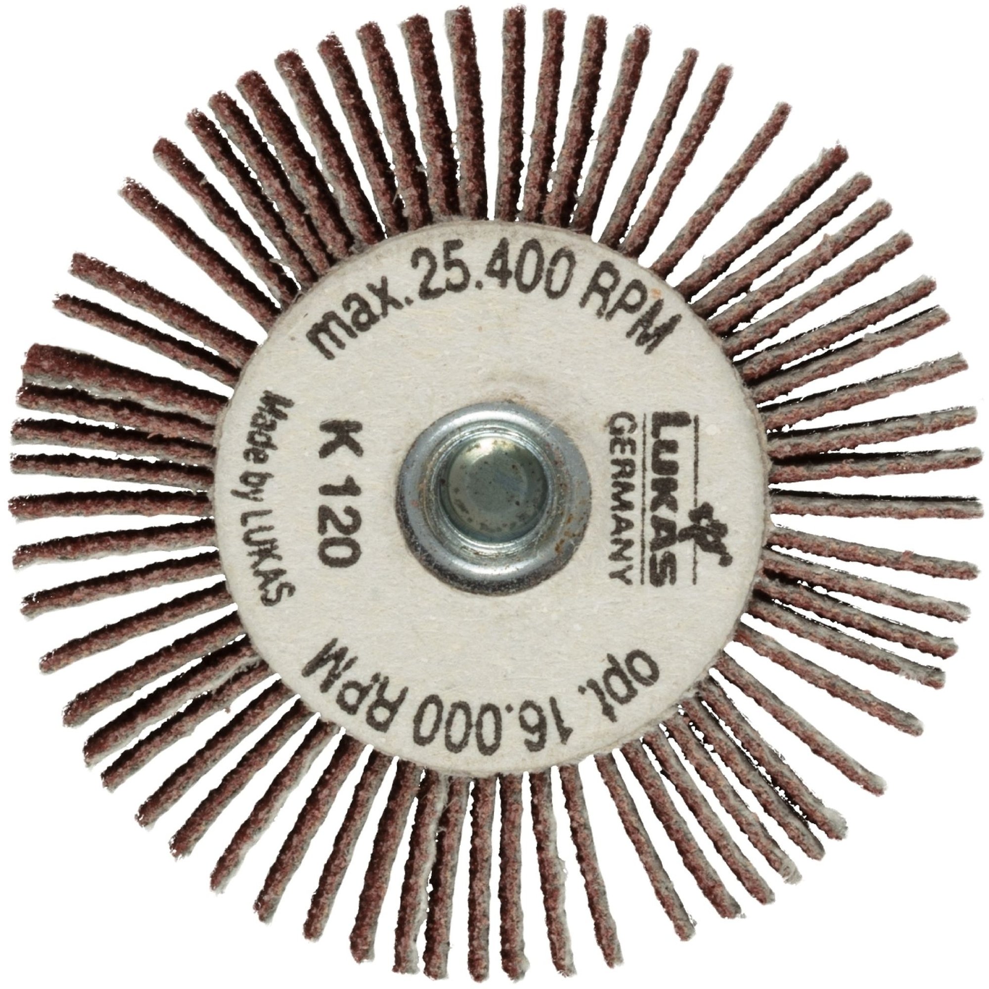 10x LUKAS Fächerschleifer Schleifmop Schleifstift mit M6 SFI 40x15 mm | Korn 120