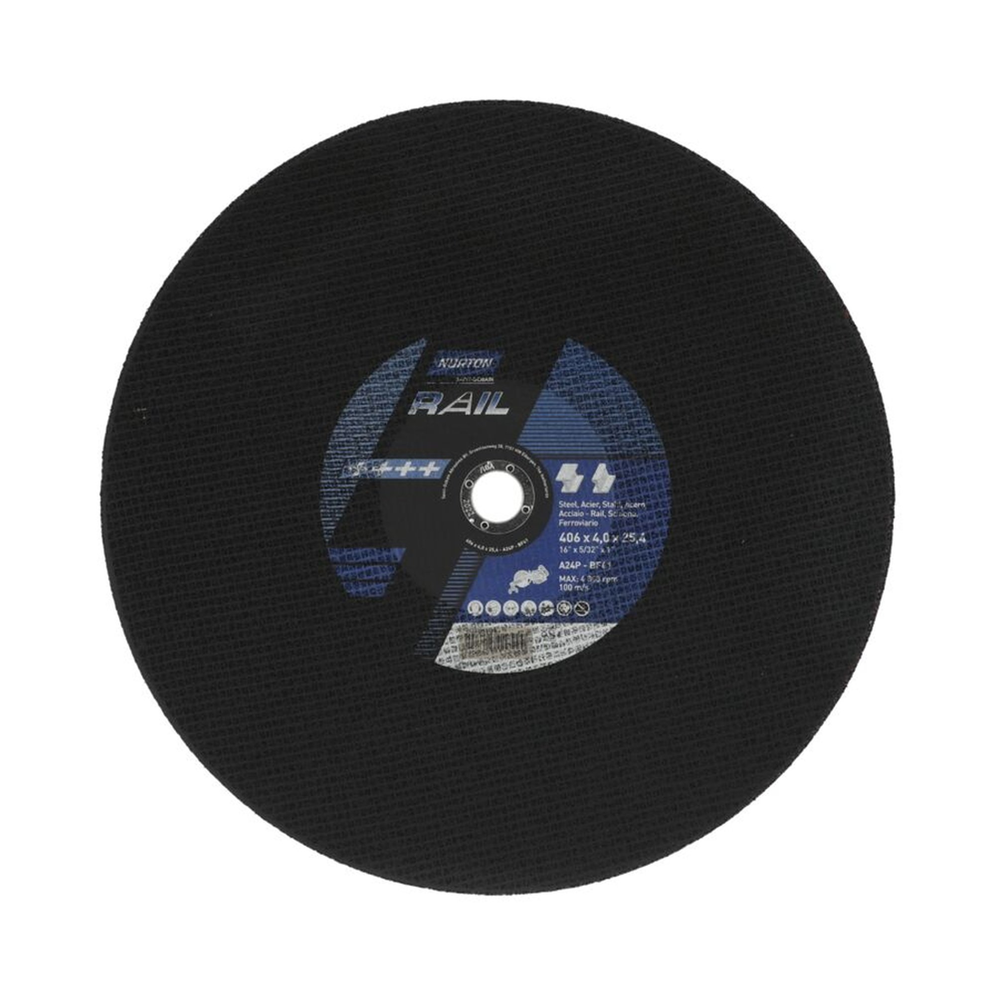 10 x Norton Trennscheibe gerade 41 | 400x4,0x25,4 A 24 P Rail | Hochleistungsschnitt