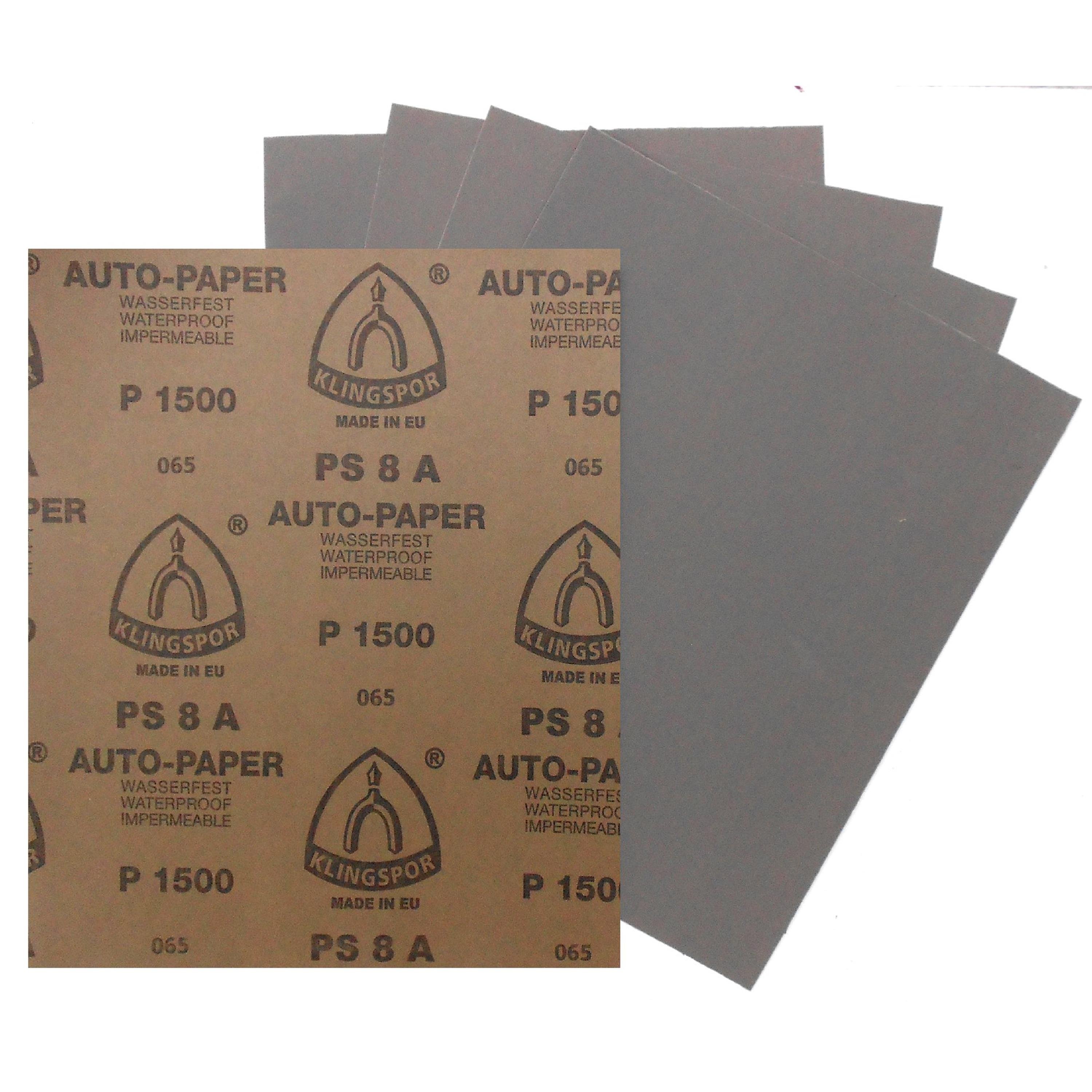 Klingspor Schleifbogen / Schleifpapier | wasserfest | PS8A | 230 x 280 mm | Korn 240