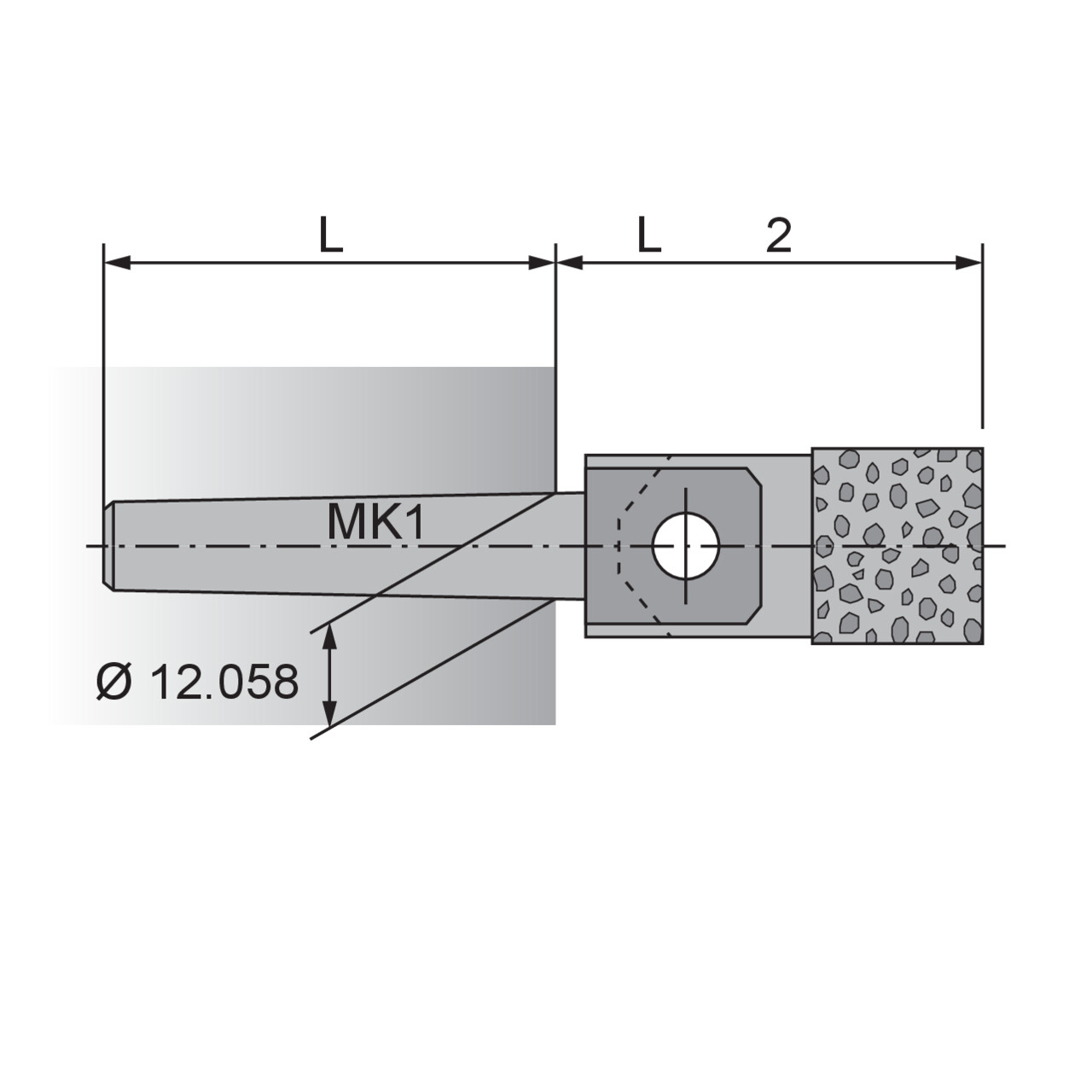 Tyrolit Halter 40x32xMK1 für Diamantabrichtplatten
