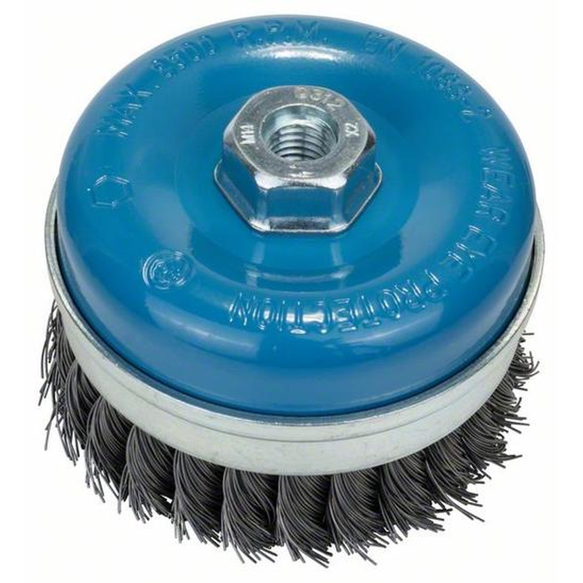 BOSCH Topfbürste, Stahl, gezopfter Draht, Ø 100 mm, 8500 U/ min, M 14