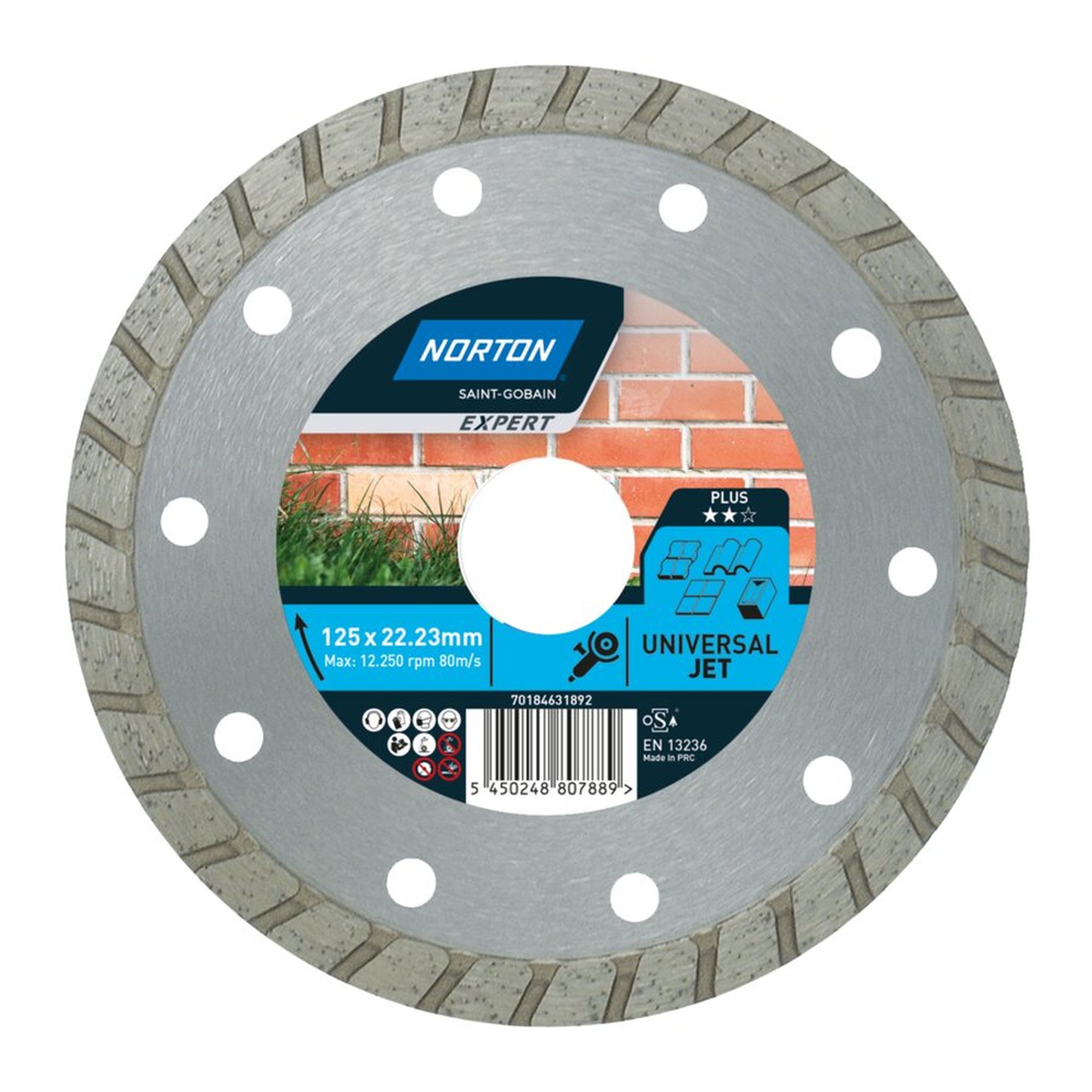 Norton EXPERT JET RIM Diamantscheibe 125x22.23mm für allgemeine Baumaterialien