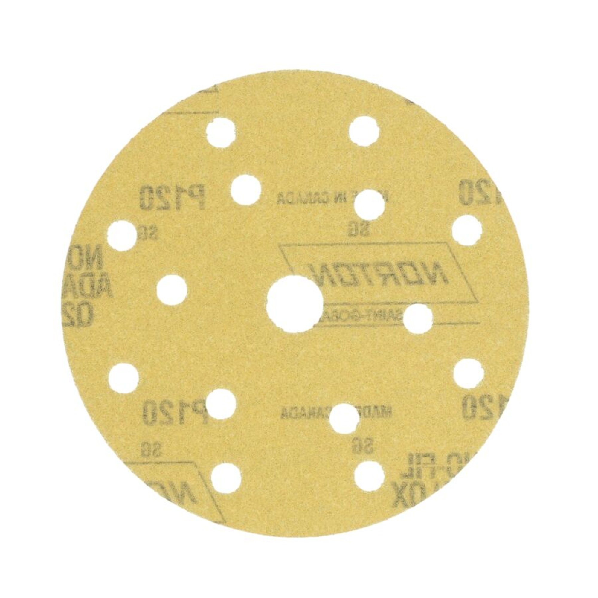 100 x Norton Klett Schleifscheibe Q275 | 150 mm | Korn 120 | 14+1 Loch | Schleifpapier