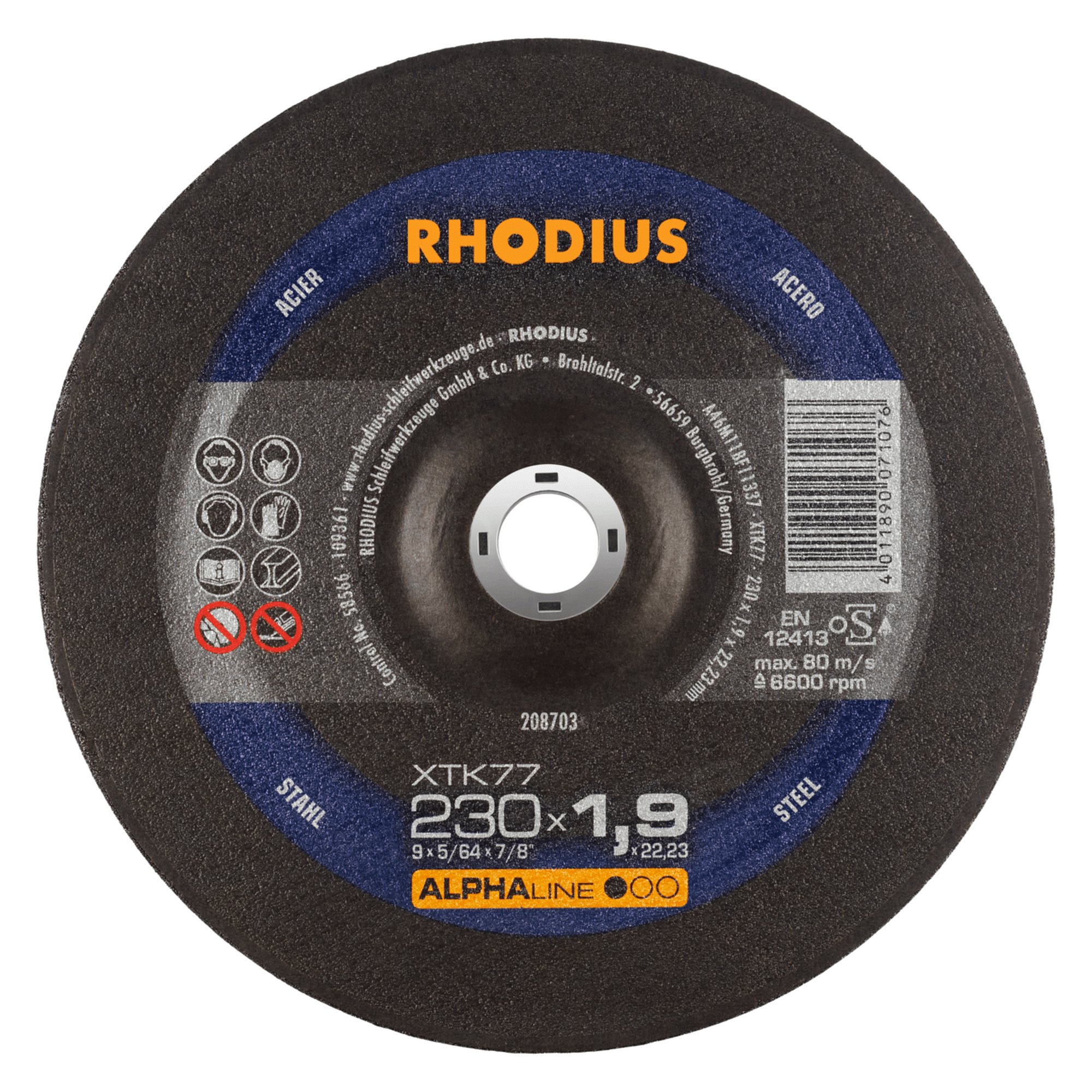 25 x RHODIUS Extradünne Trennscheibe XTK77 Ø 230 mm
