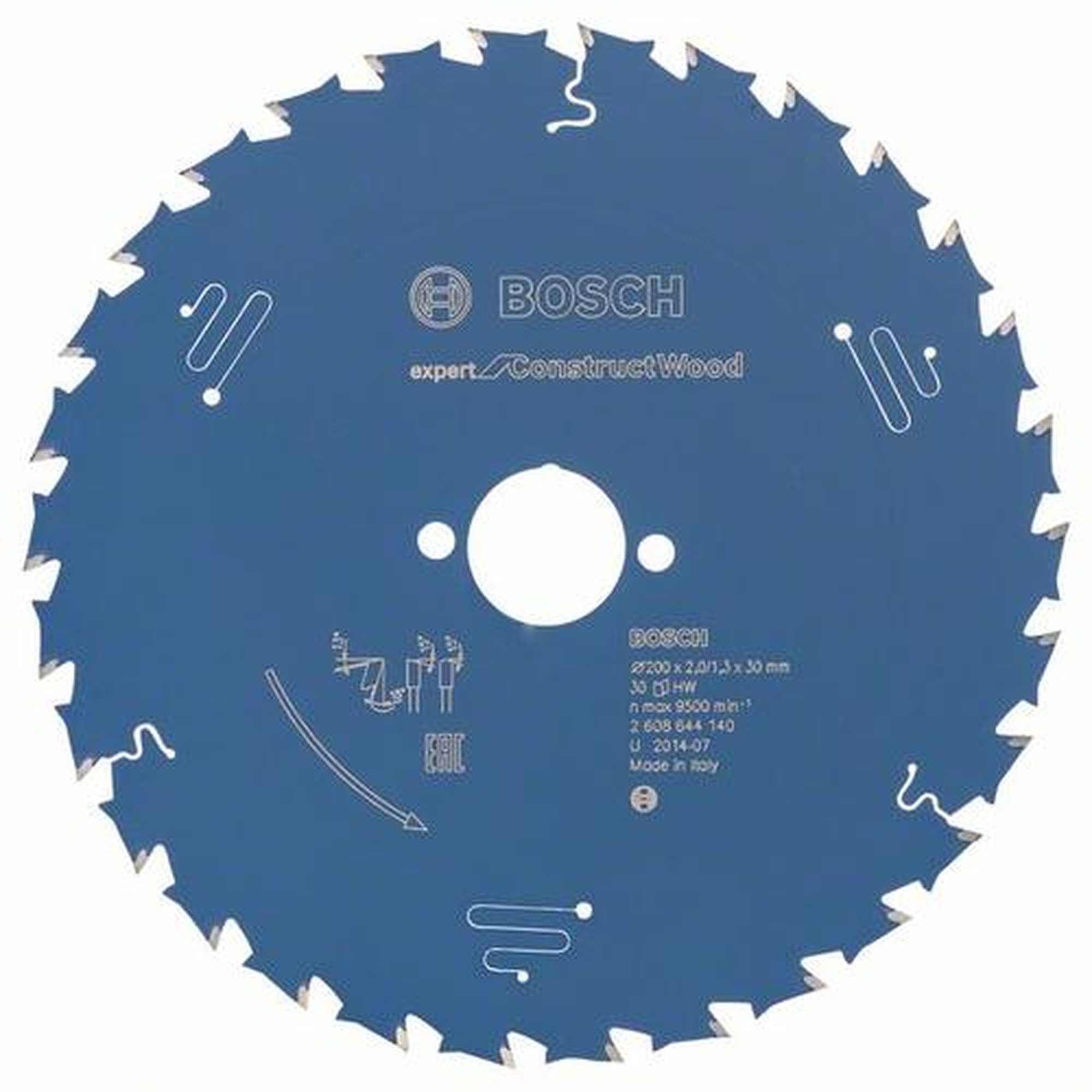 BOSCH Kreissägeblatt Expert für Bauholz, Ø 200 mm, 30 Zähne