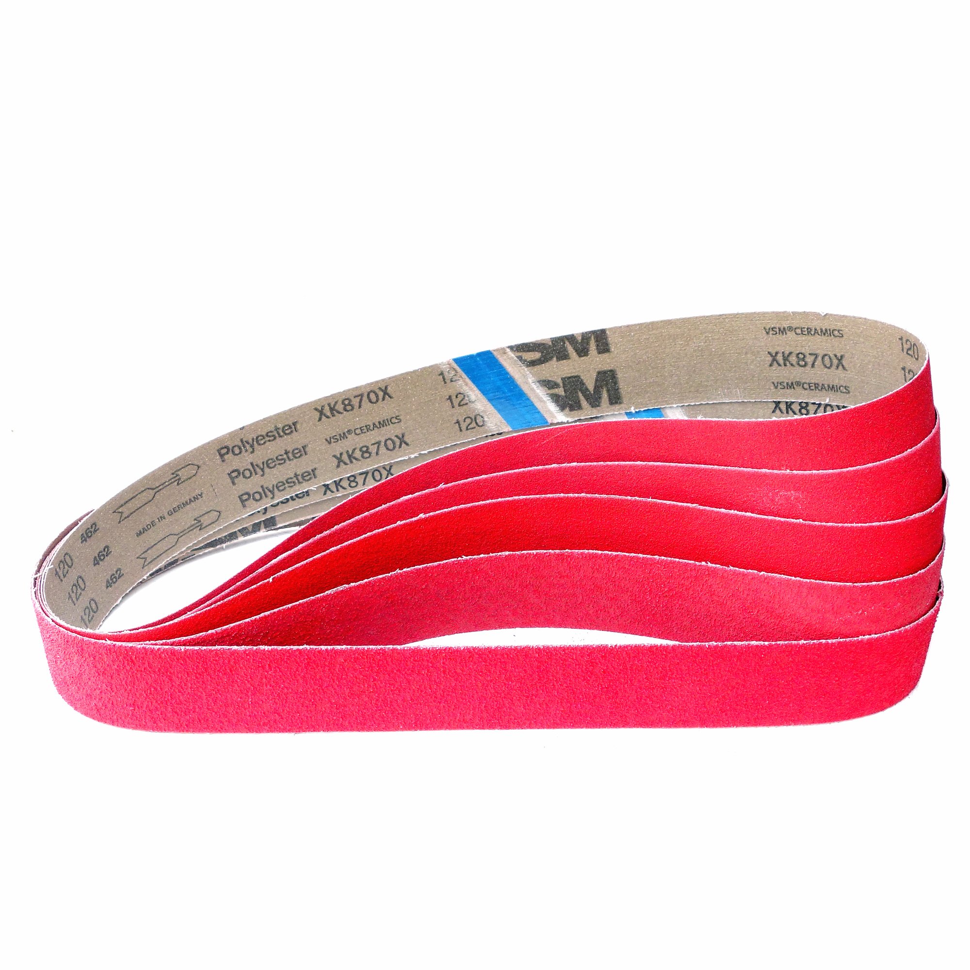 5er-Set VSM Keramikkorn Schleifbänder XK870X CERAMICS | 50 x 1020 mm | P40-P120