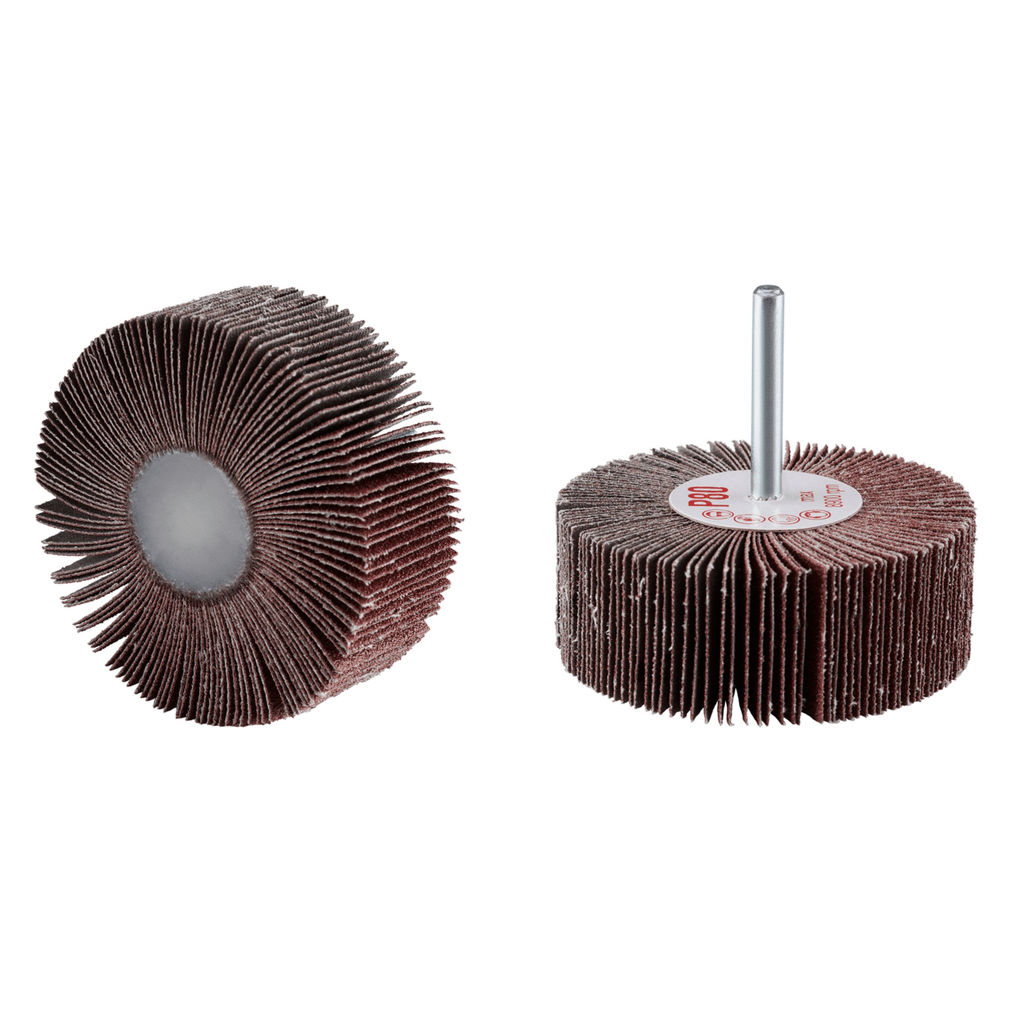 10 x RHODIUS Fächerschleifer Schleifmop FS Ø 80 mm Körnung 120