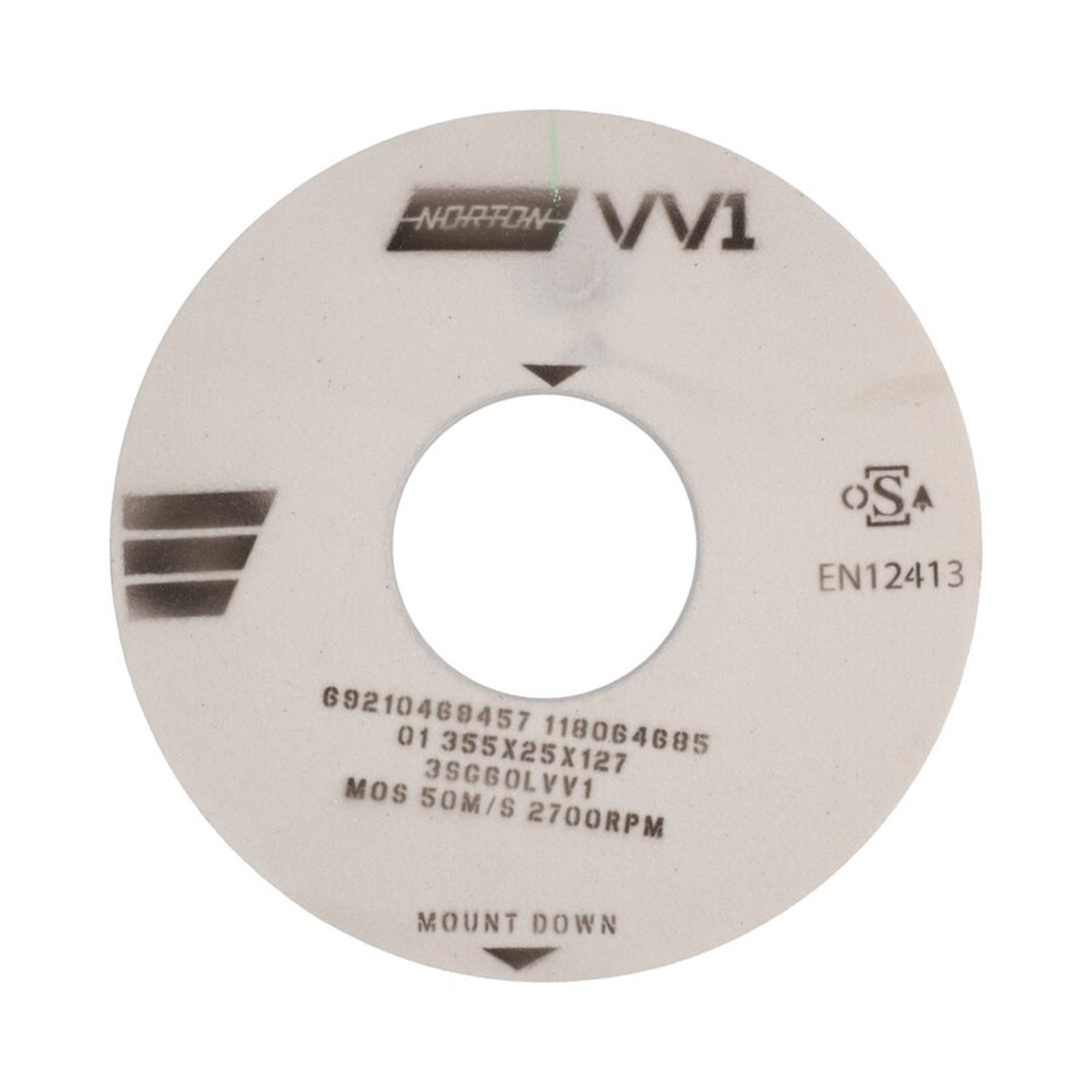 Norton Gerade Schleifscheibe 355x25x127mm K60 zum Flachschleifen VV1