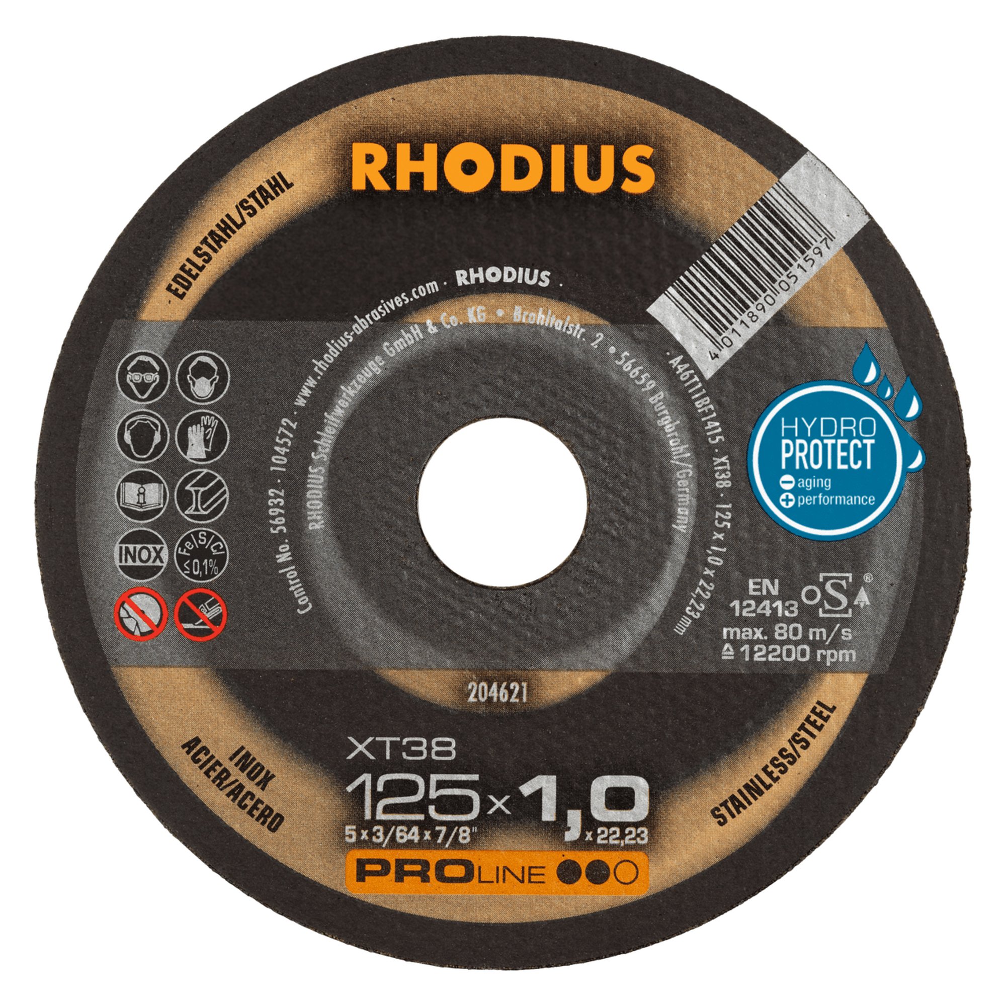25 x RHODIUS Extradünne Trennscheibe XT38 PACK Ø 125 mm