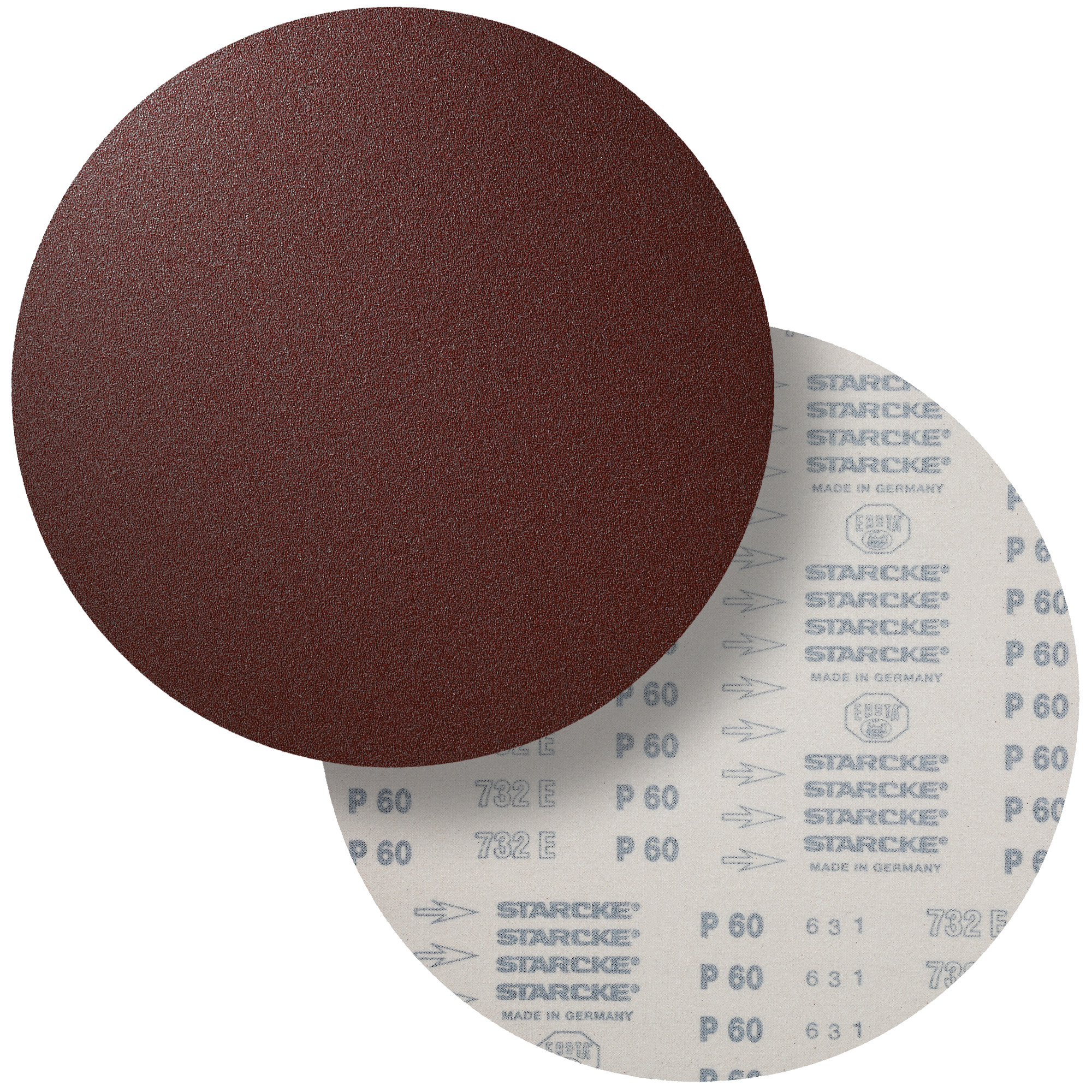 25x STARCKE Schleifscheibe 732E | 600 mm | Ungelocht | Korn 40