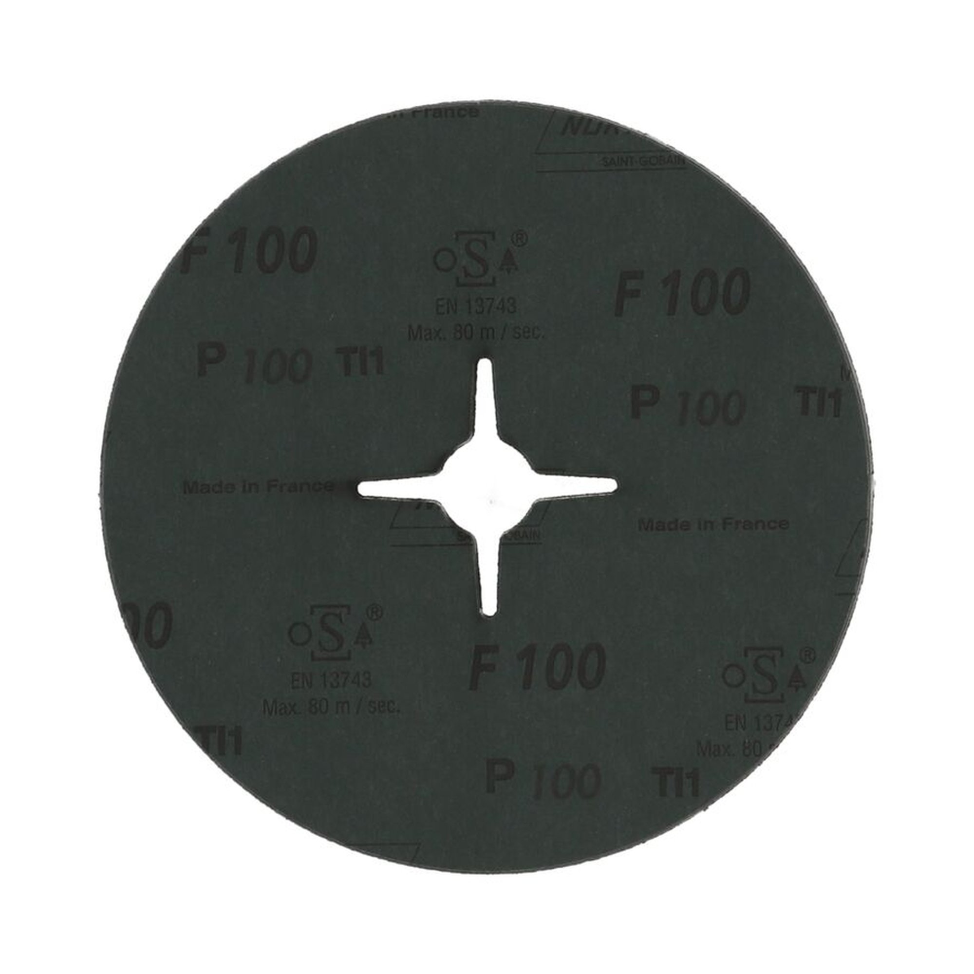 25 x Norton Fiberscheibe | 180x22 mm | F100 | Korn 100 | Hochwertige Schleifscheiben