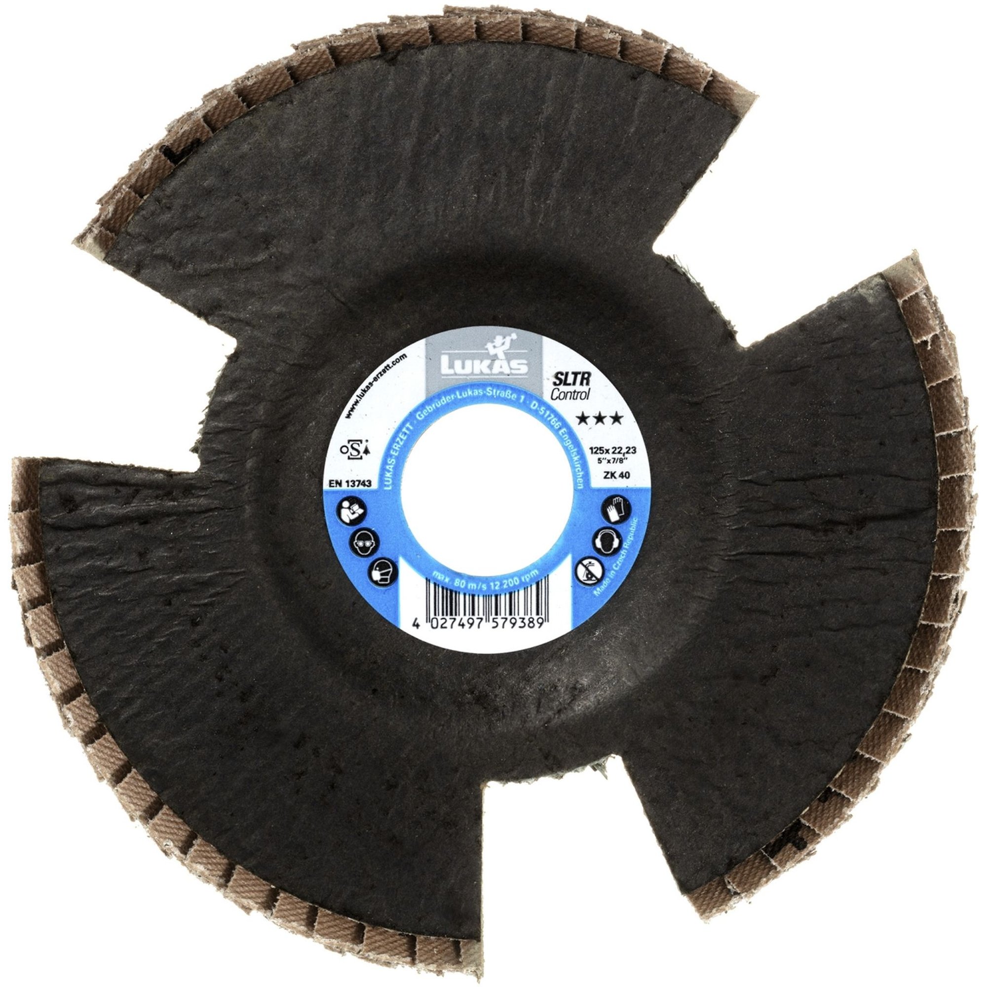 10x LUKAS Fächerscheibe Fächerscheiben Schleifscheibe SLTR Ø 115 mm Korn 60