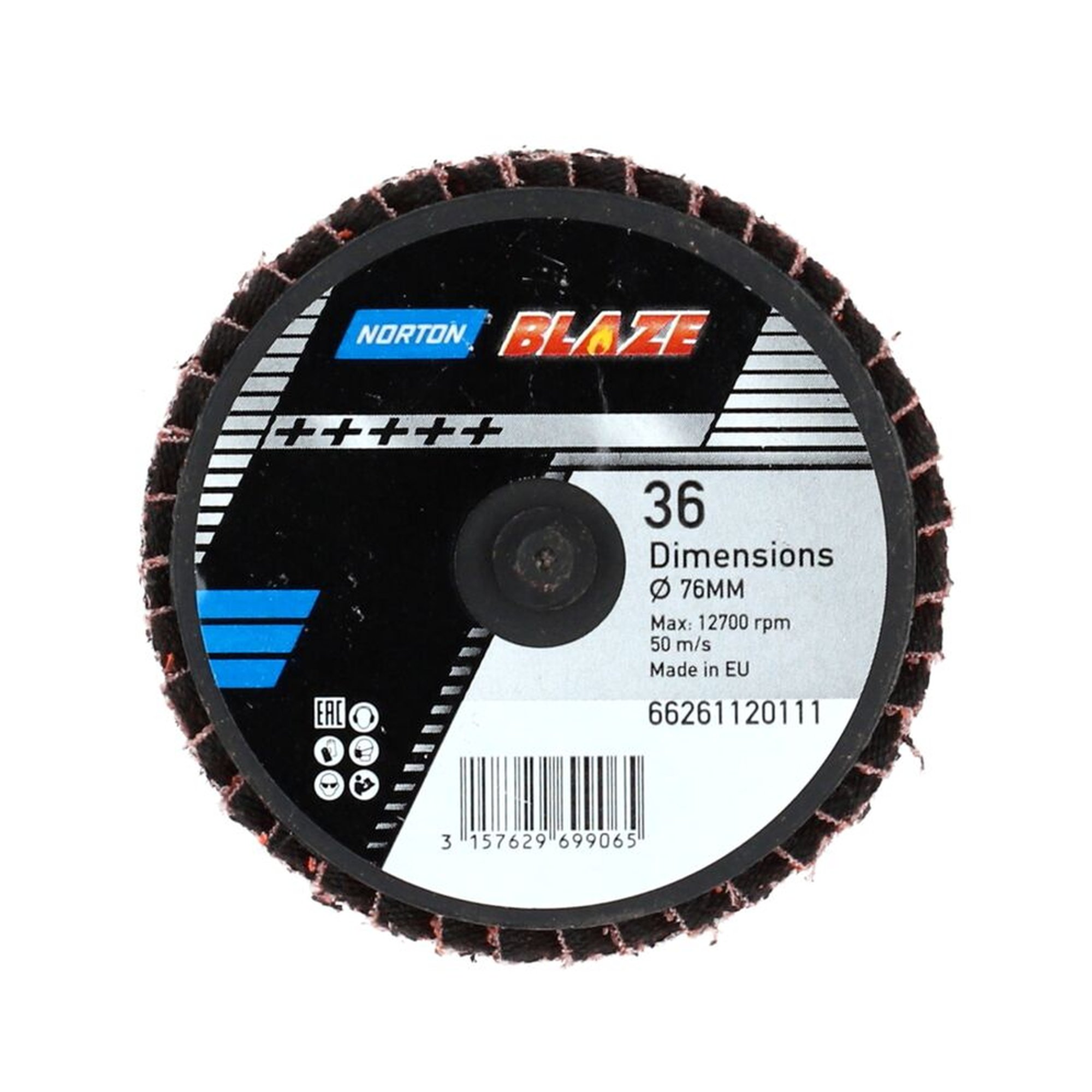 10 x Norton Blaze R980P Fächerschleifscheiben | 75 mm | Korn 36 | Hochleistungsschleifen