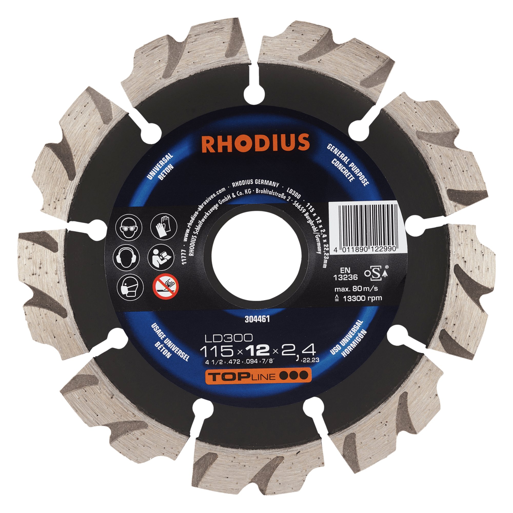 RHODIUS Diamanttrennscheibe LD300 Ø 115 mm