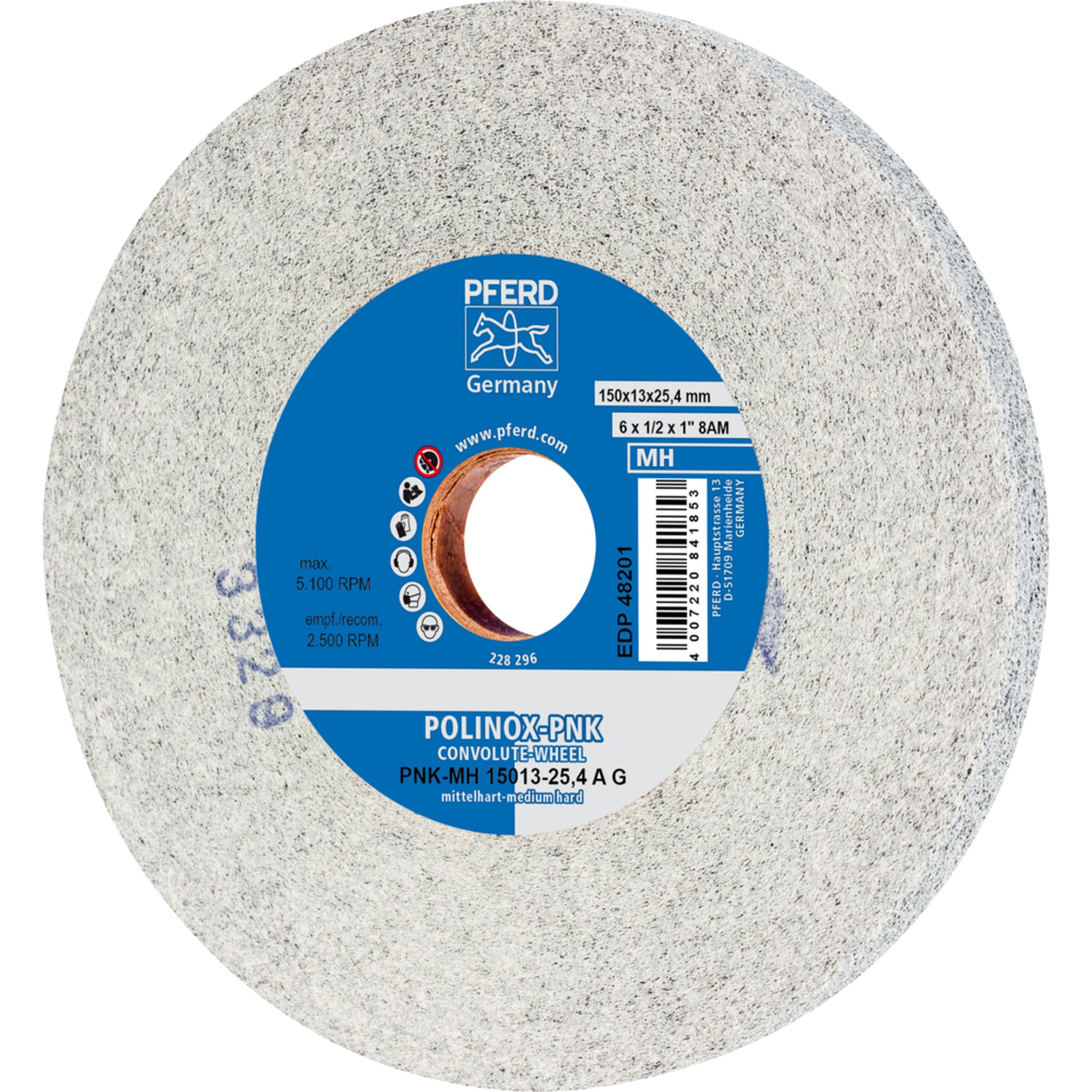 PFERD POLINOX-Kompaktschleifrad PNK-MH 15013-25,4 SiC F