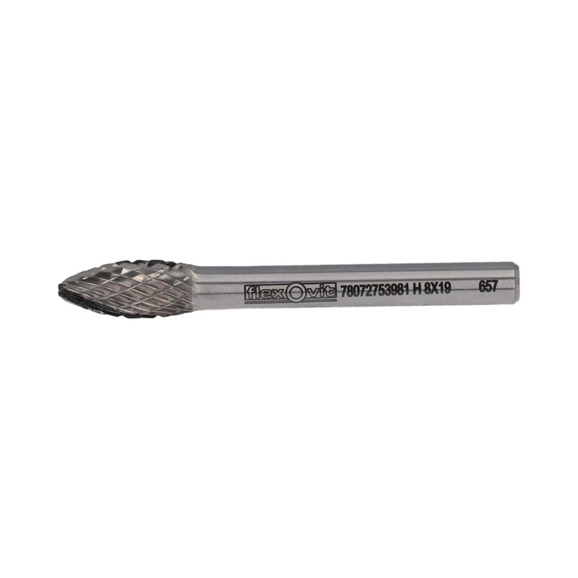 Norton Hartmetallfrässtift 8x19mm /6 - Flexovit MEGA-LINE, robust und präzise