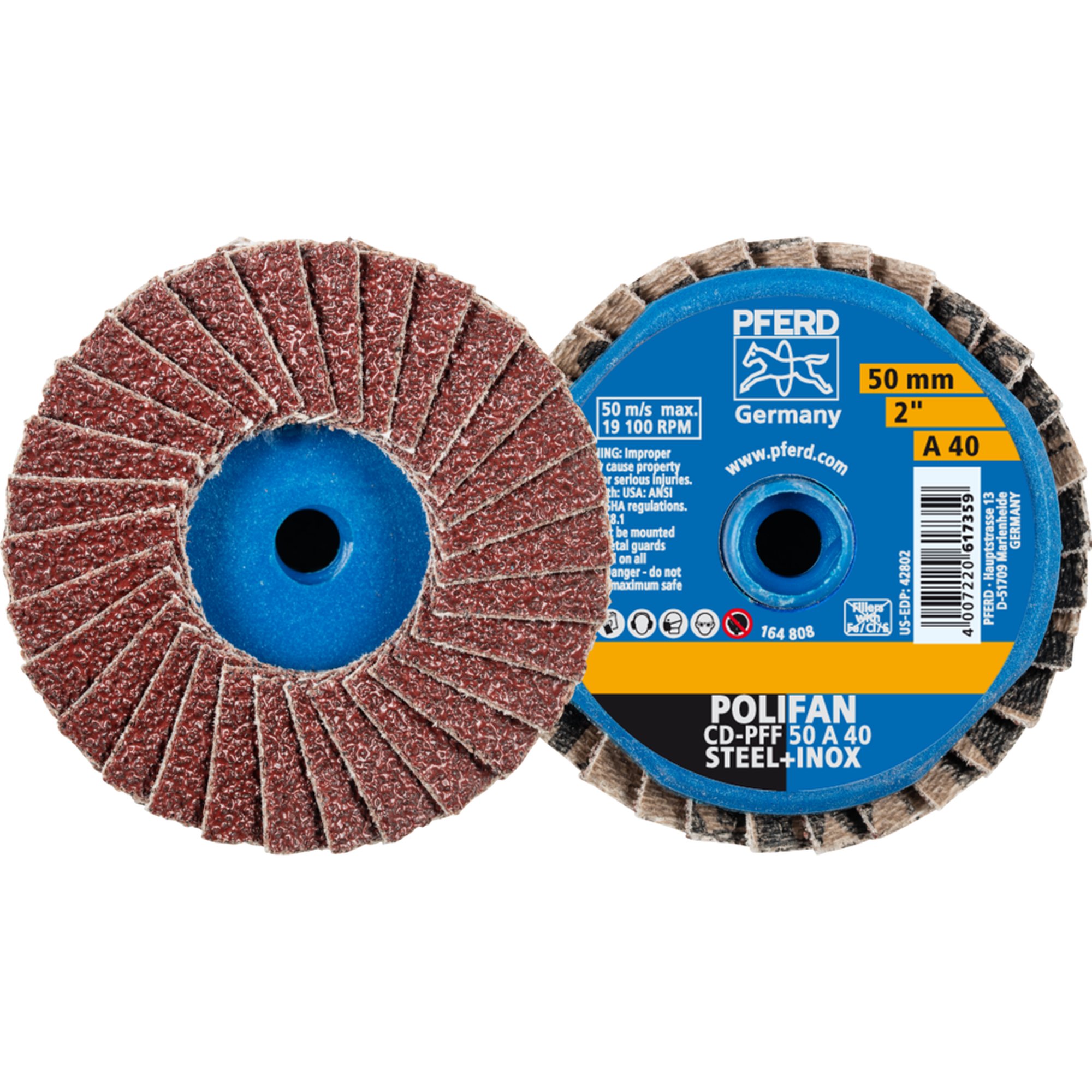 10 x PFERD COMBIDISC-Mini-POLIFAN CD PFF 50 A 40