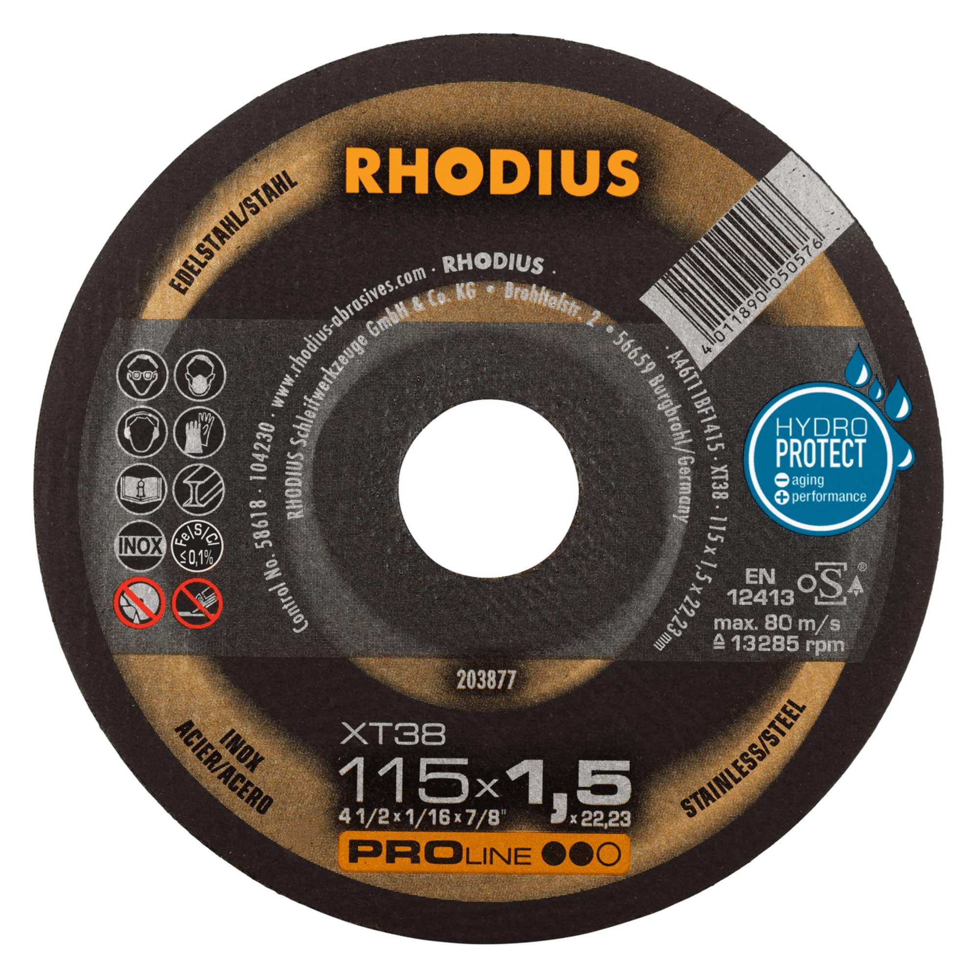 10 x RHODIUS Extradünne Trennscheibe XT38 BOX Ø 115 mm