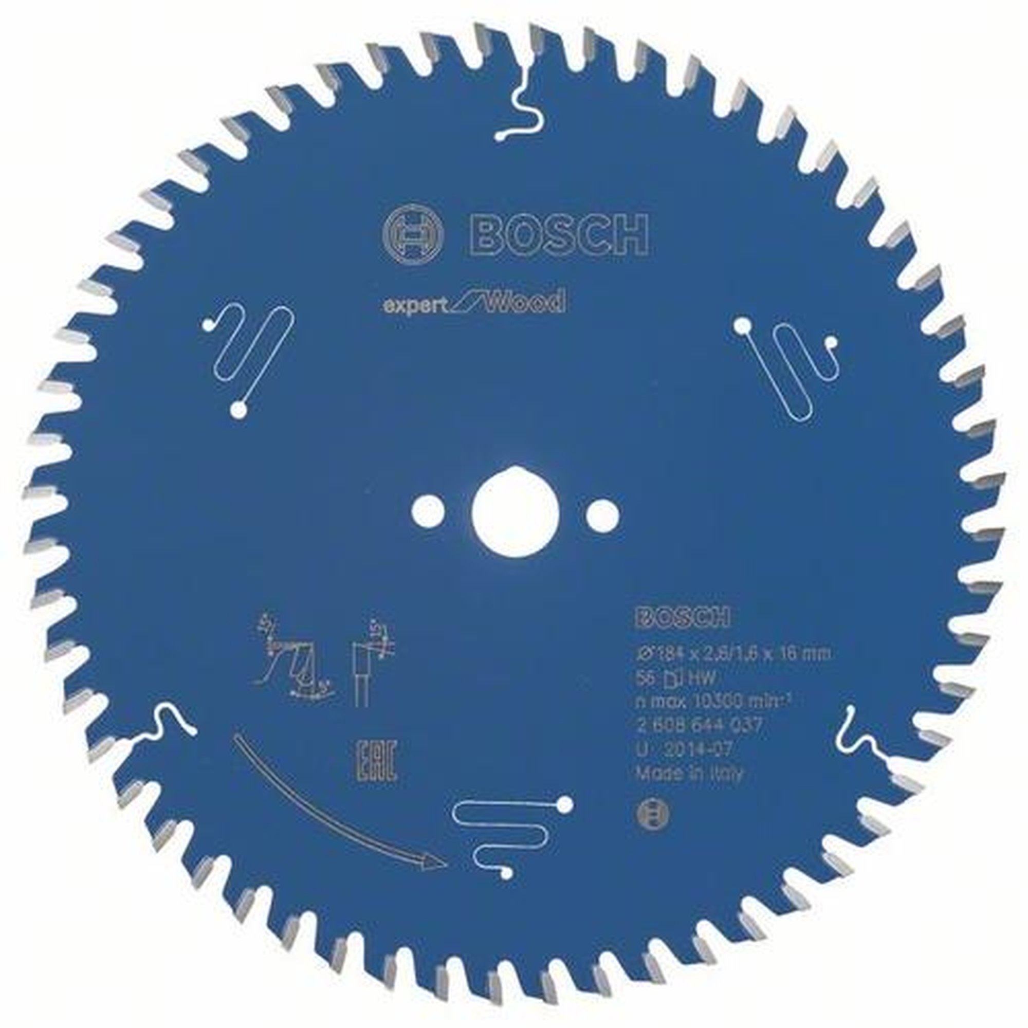 BOSCH Kreissägeblatt Expert für Holz, Ø 184 mm, 56 Zähne