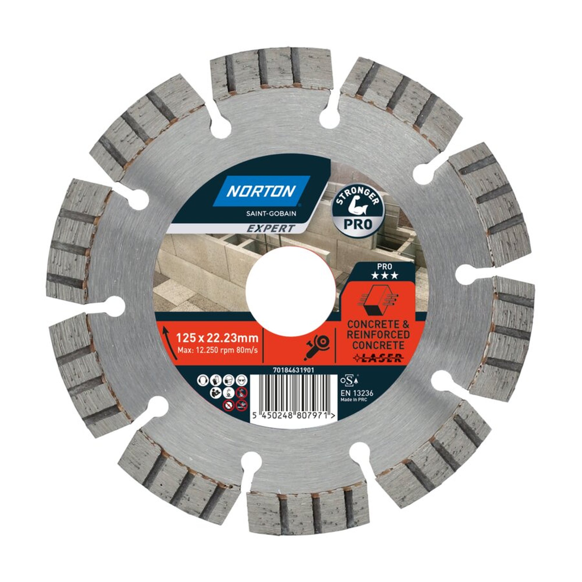 Norton EXPERT PRO TURBO LASER Diamantscheibe für Beton 125x22.23mm