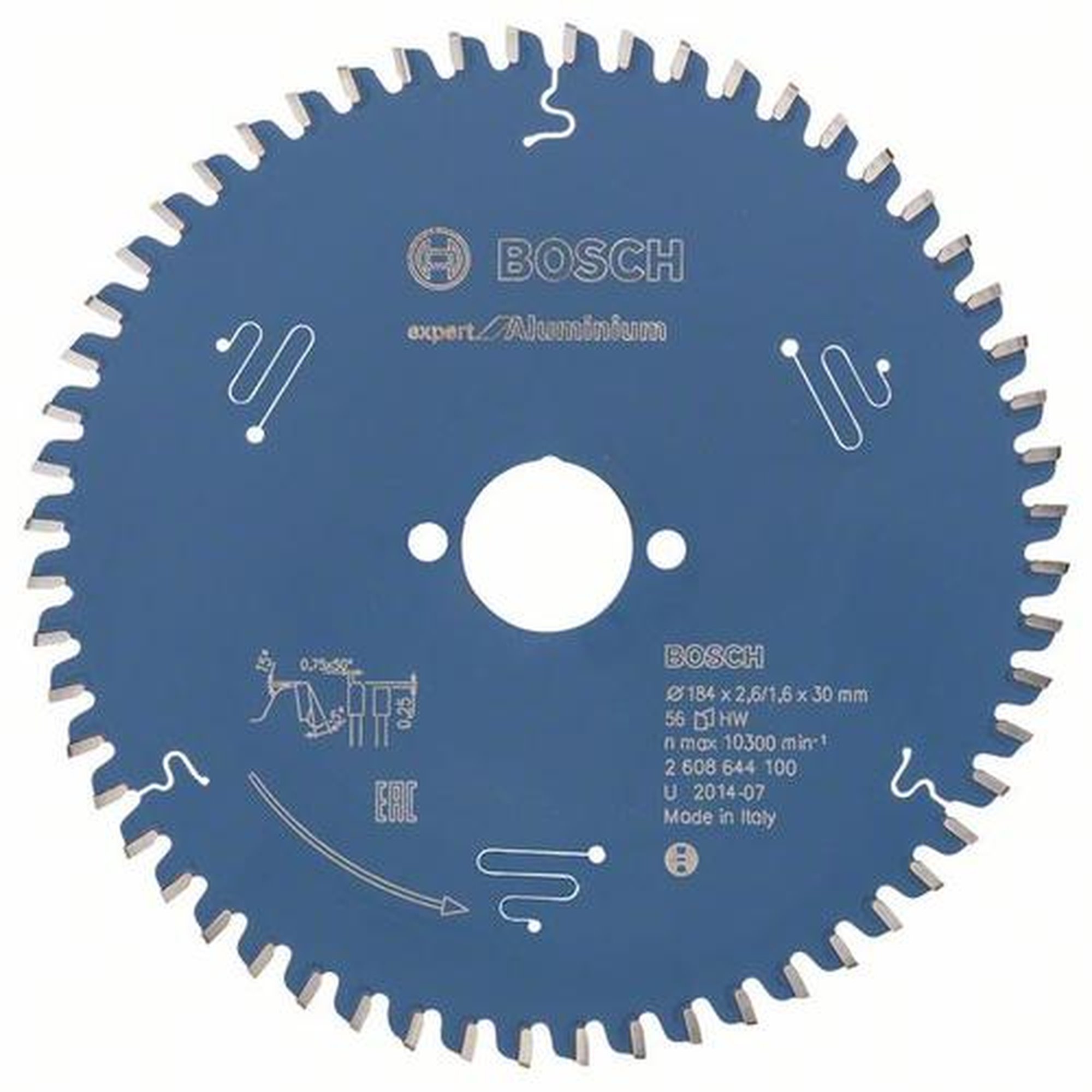 BOSCH Kreissägeblatt Expert für Aluminium, Ø 184 mm, 56 Zähne