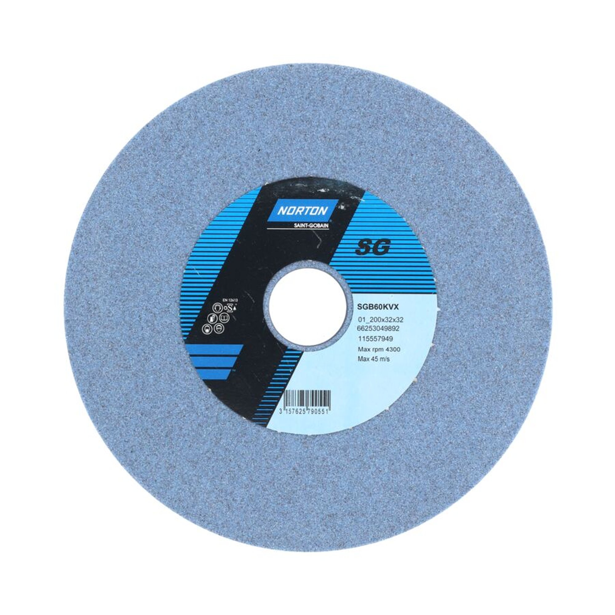 2 x Norton Schleifscheibe, gerade 200x32x32 SGB 60 KVX - Hochwertige Schleiflösung