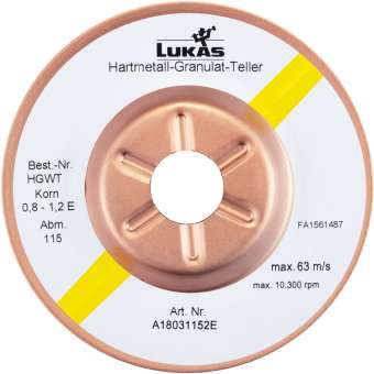 LUKAS Hartmetall-Granulat-Teller-Set HGWT Ø115mm