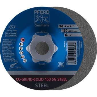10x PFERD CC-GRIND-Schleifscheibe CC-GRIND-SOLID 150 SG STEEL | 64185150