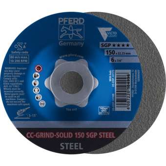 10 x PFERD CC-GRIND-Schleifscheibe CC-GRIND-SOLID 150 SGP STEEL | 64187150