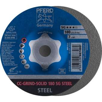 10x PFERD CC-GRIND-Schleifscheibe CC-GRIND-SOLID 180 SG STEEL | 64185180
