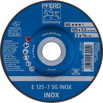 10 x PFERD Schruppscheibe E 125-7 SG INOX | 62212623