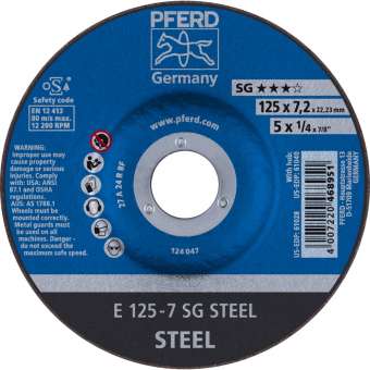 10 x PFERD Schruppscheibe E 125-7 SG STEEL | 62212626