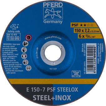 10 x PFERD Schruppscheibe E 150-7 PSF STEELOX | 62015640