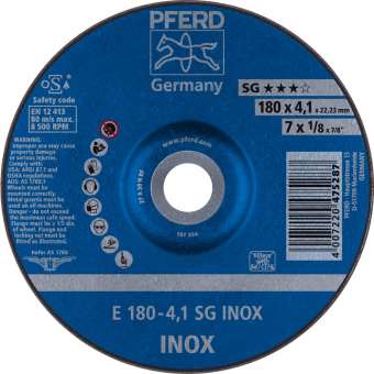 10 x PFERD Schruppscheibe E 180-4,1 SG INOX | 62217432