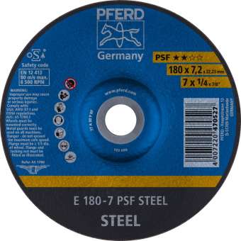 10 x PFERD Schruppscheibe E 180-7 PSF STEEL | 62017634