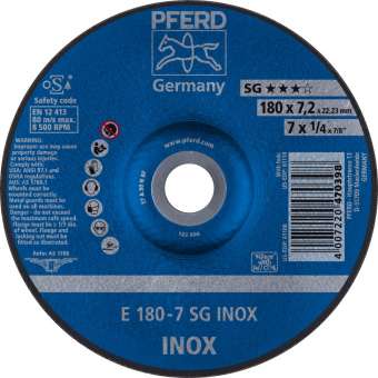 10 x PFERD Schruppscheibe E 180-7 SG INOX | 62217632