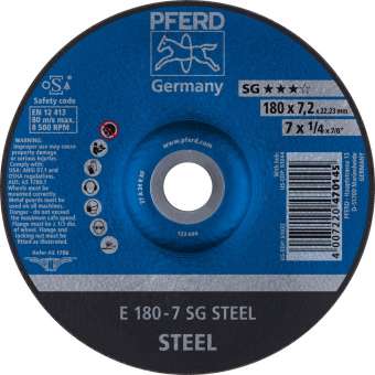 10 x PFERD Schruppscheibe E 180-7 SG STEEL | 62217626