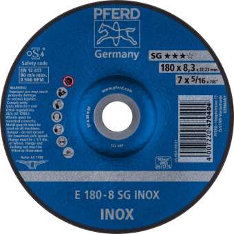 10 x PFERD Schruppscheibe E 180-8 SG INOX | 62217832