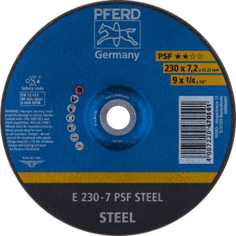 10 x PFERD Schruppscheibe E 230-7 PSF STEEL | 62023634