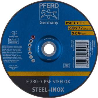 10 x PFERD Schruppscheibe E 230-7 PSF STEELOX | 62023640