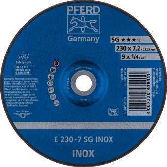 10 x PFERD Schruppscheibe E 230-7 SG INOX | 62223632