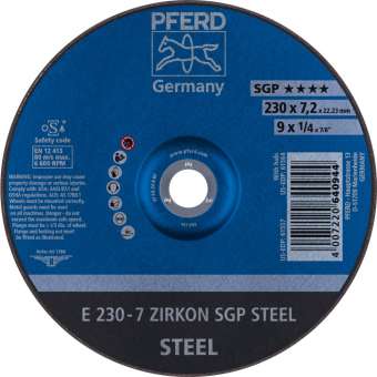 10 x PFERD Schruppscheibe E 230-7 ZIRKON SGP STEEL | 62223737