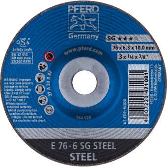 10 x PFERD Schruppscheibe E 76-6 SG STEEL/10,0 | 62208626