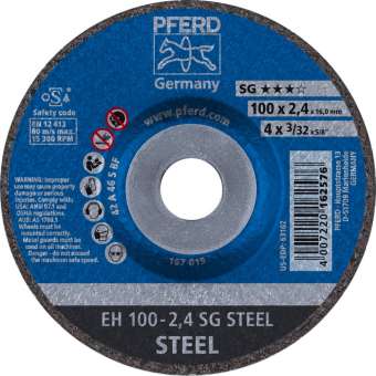 25 x PFERD Trennscheibe EH 100-2,4 SG STEEL/16,0 | 61339116