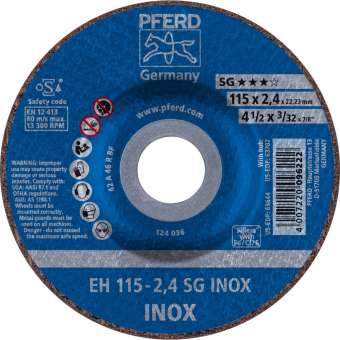 25 x PFERD Trennscheibe EH 115-2,4 SG INOX | 61340124