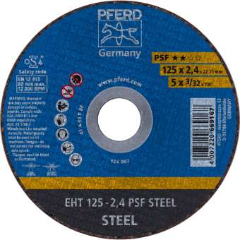 25 x PFERD Trennscheibe EHT 125-2,4 PSF STEEL | 61719026