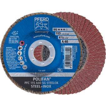 10 x PFERD POLIFAN-Fächerscheibe PFC 115 A 40 SG STEELOX | 67704115